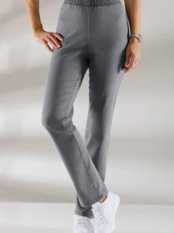 Jean coupe droite ceinture élastique