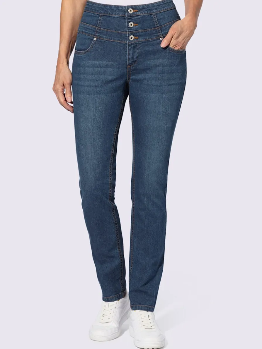 Jean double empiècement