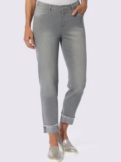 Jean 7/8 empiècement au dos