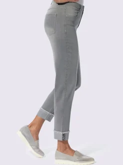 Jean 7/8 empiècement au dos
