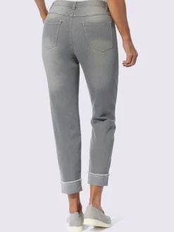 Jean 7/8 empiècement au dos