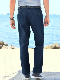 Jean longueur cheville ceinture élastique confortable et classique