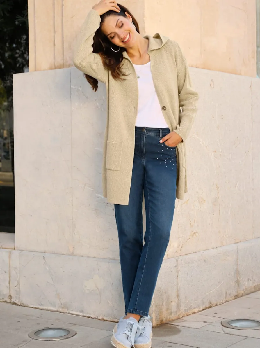 Jean petites pierres brillantes fantaisie