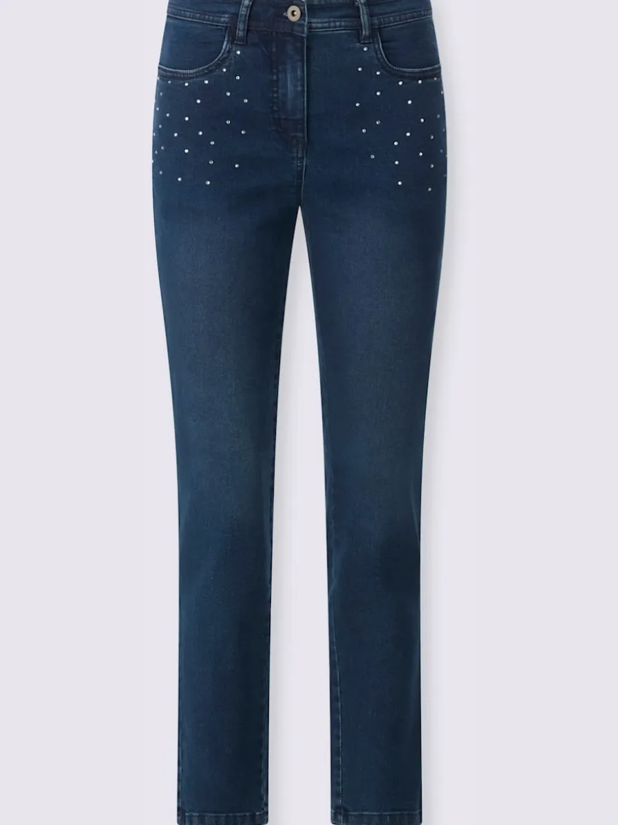 Jean petites pierres brillantes fantaisie