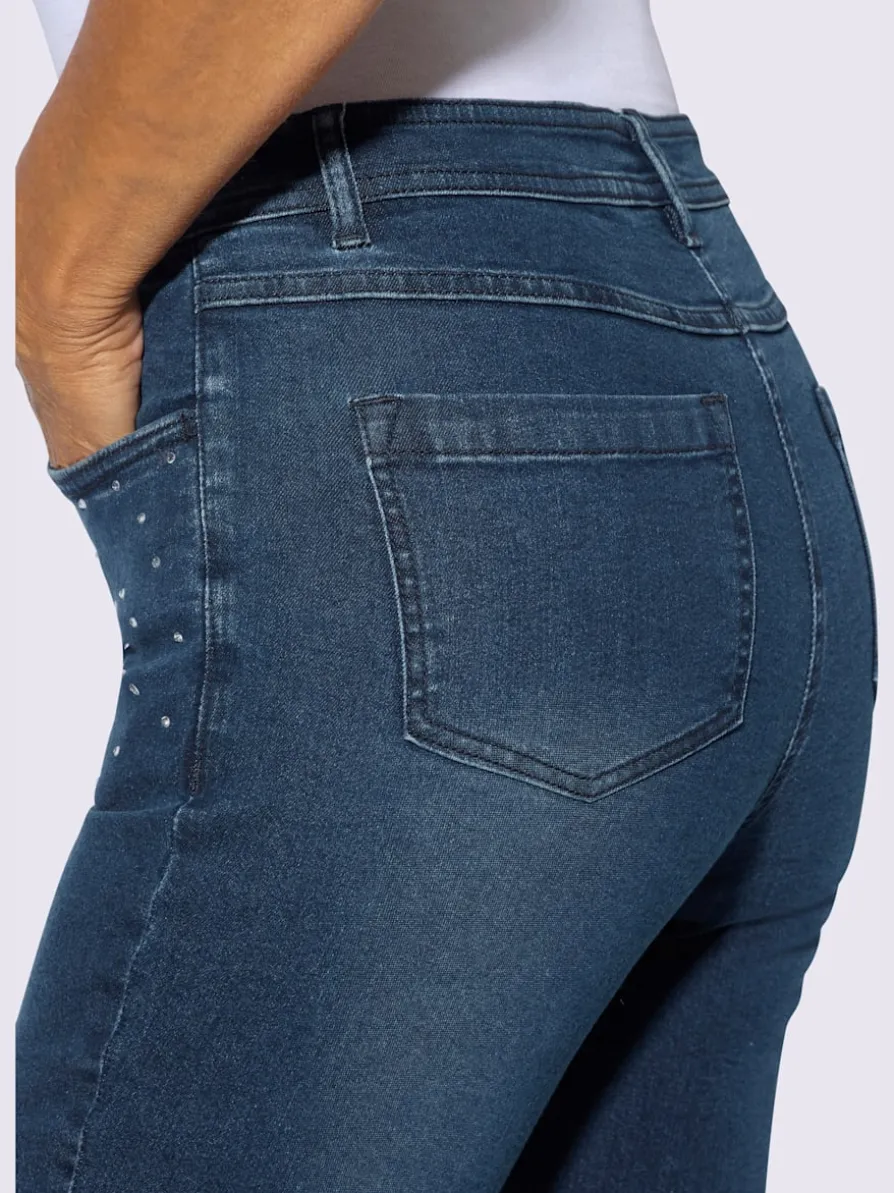 Jean petites pierres brillantes fantaisie