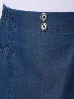 Jupe en jean poches en biais