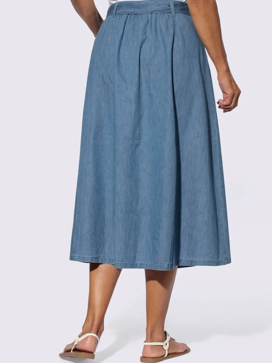 Jupe en jean pur coton