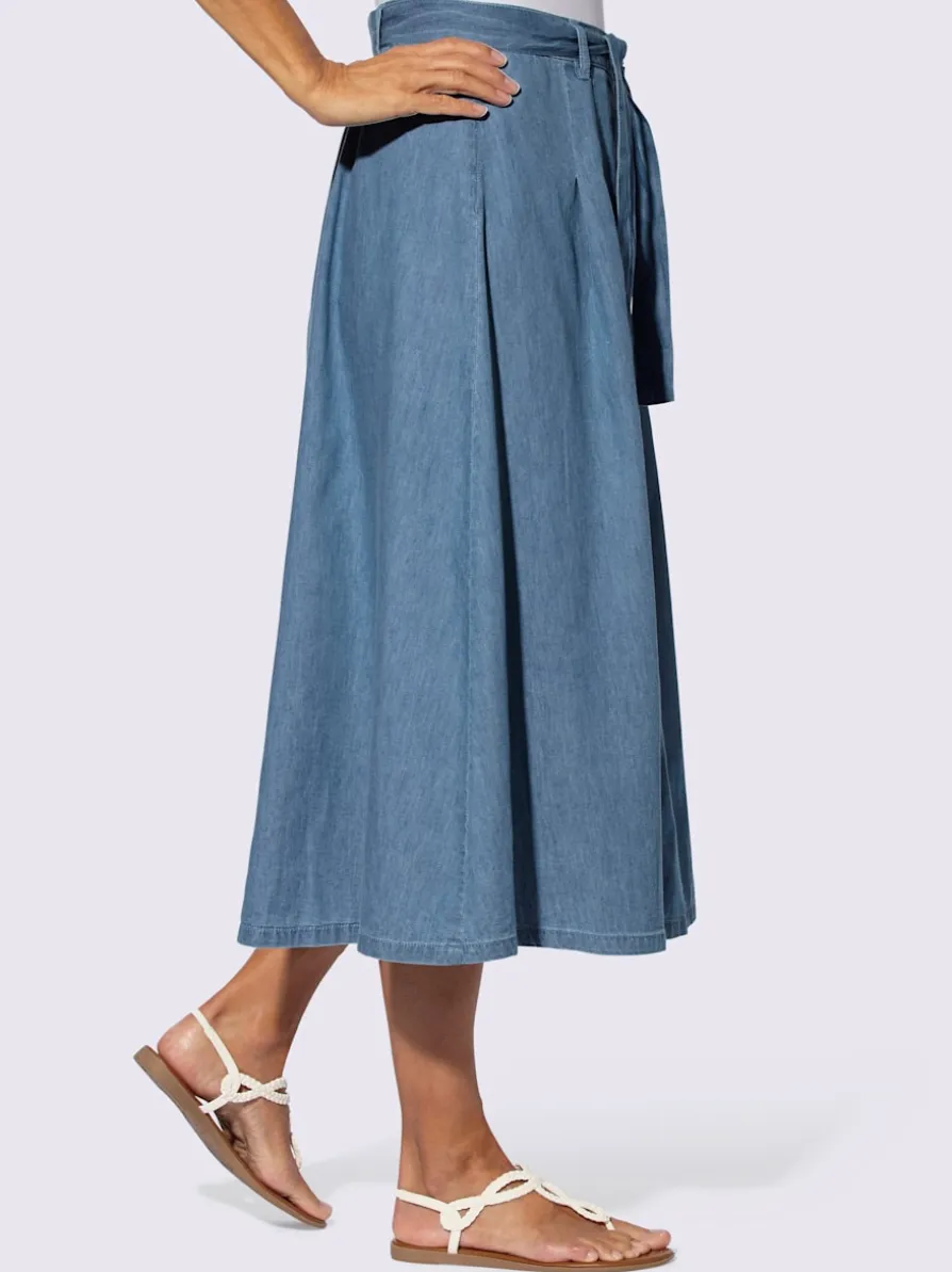 Jupe en jean pur coton