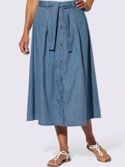 Jupe en jean pur coton
