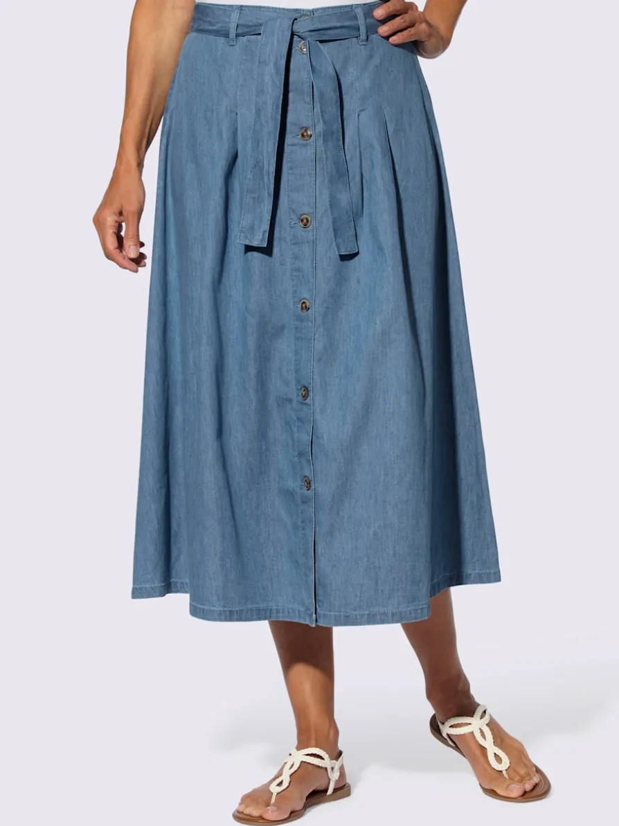 Jupe en jean pur coton