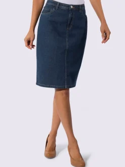 Jupe en jean qualité coton extensible indéformable