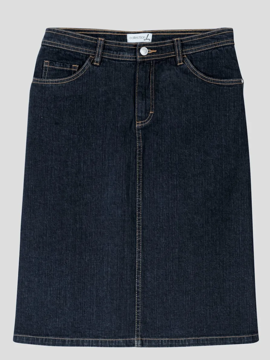 Jupe en jean qualité coton extensible indéformable