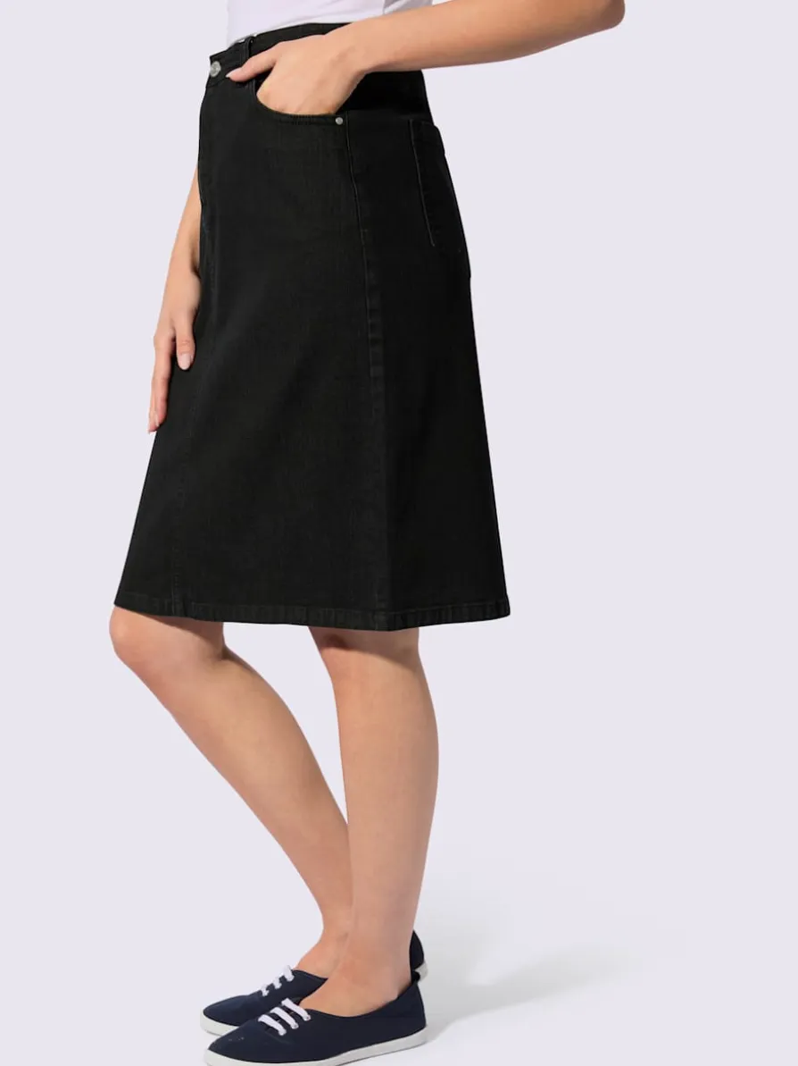 Jupe en jean qualité coton extensible indéformable