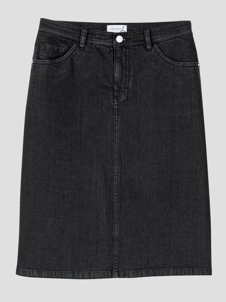 Jupe en jean qualité coton extensible indéformable