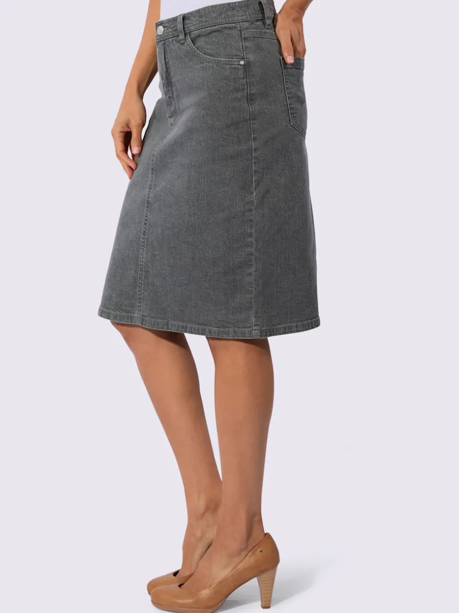 Jupe en jean qualité coton extensible indéformable