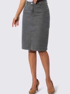 Jupe en jean qualité coton extensible indéformable