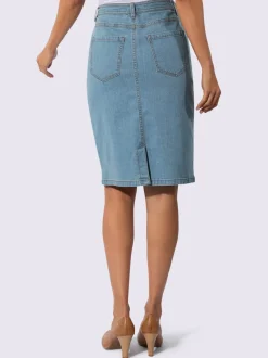 Jupe en jean qualité coton extensible indéformable