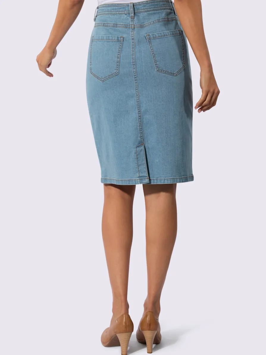 Jupe en jean qualité coton extensible indéformable