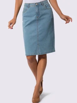 Jupe en jean qualité coton extensible indéformable