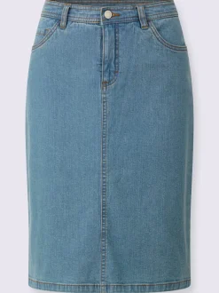 Jupe en jean qualité coton extensible indéformable