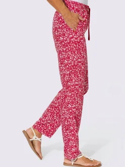Pantalon ceinture élastique, coulisse et lien à nouer