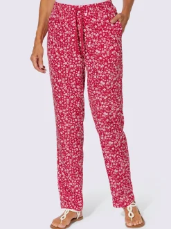 Pantalon ceinture élastique, coulisse et lien à nouer