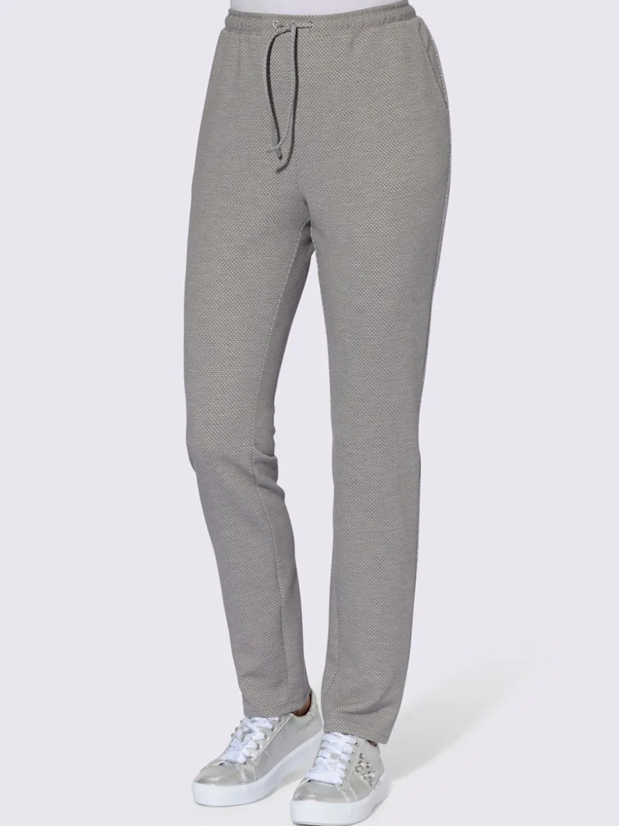 Pantalon ceinture élastique latérale et au dos