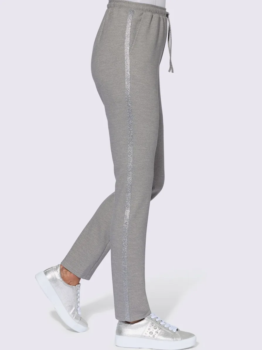 Pantalon ceinture élastique latérale et au dos