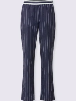 Pantalon ceinture élastique rayée