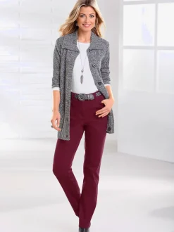 Pantalon confortable à taille haute et poches