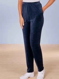 Pantalon de détente confortable en velours ras