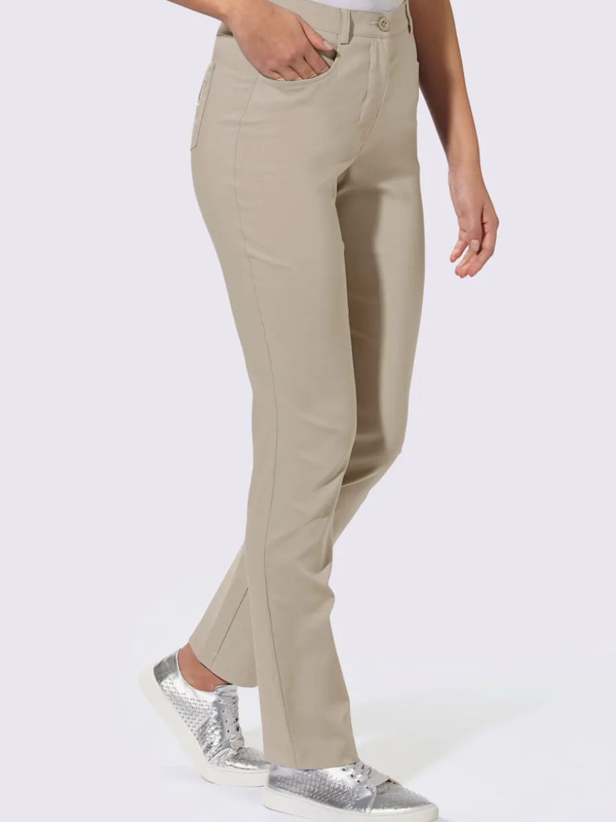 Pantalon en bengaline application papillon