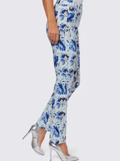 Pantalon en bengaline motif floral