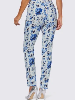 Pantalon en bengaline motif floral