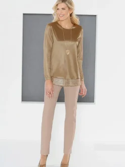 Pantalon extensible habillé avec ceinture élastique