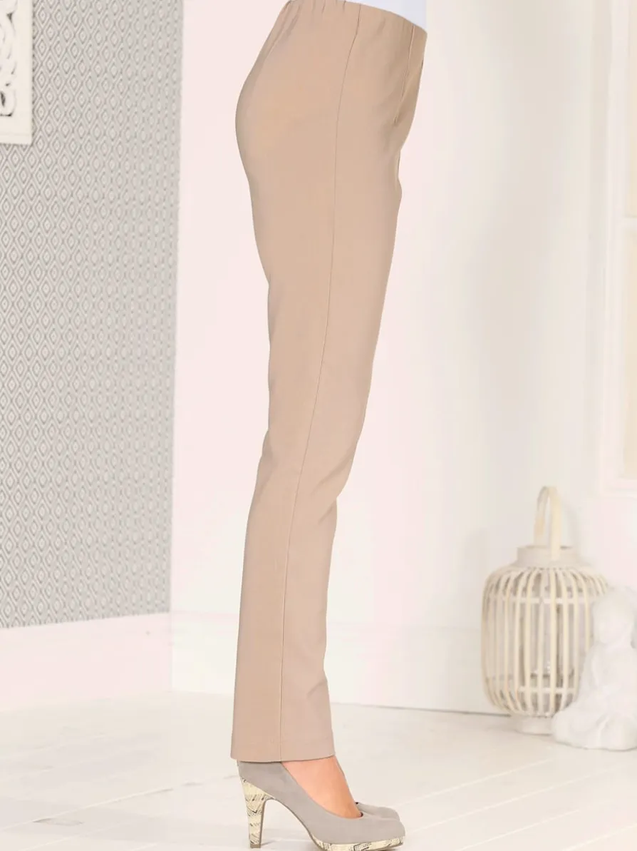 Pantalon extensible habillé avec ceinture élastique