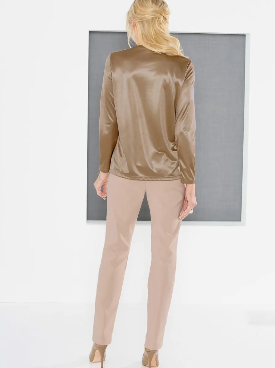 Pantalon extensible habillé avec ceinture élastique