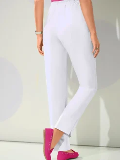 Pantalon féminin léger ceinture élastique cotés
