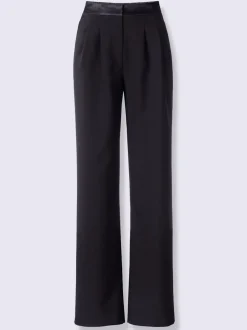 Pantalon garniture de satin décorative