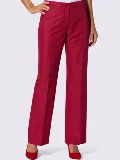 Pantalon plis repassés, effet affinant
