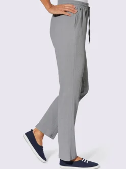 Pantalon qualité froissée, repassage superflu