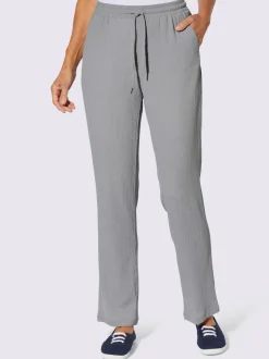 Pantalon qualité froissée, repassage superflu