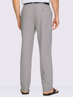 Pantalon seersucker à repassage superflu
