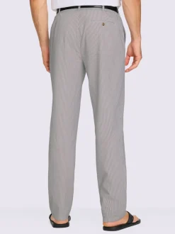 Pantalon seersucker à repassage superflu