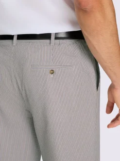 Pantalon seersucker à repassage superflu