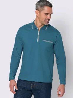 Polo élégant col à revers et glissière