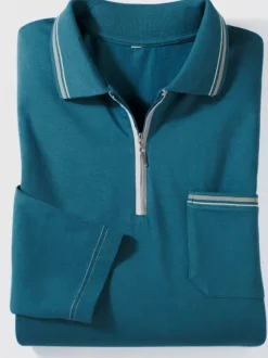 Polo élégant col à revers et glissière