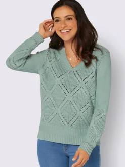 Pull ajouré 49% coton