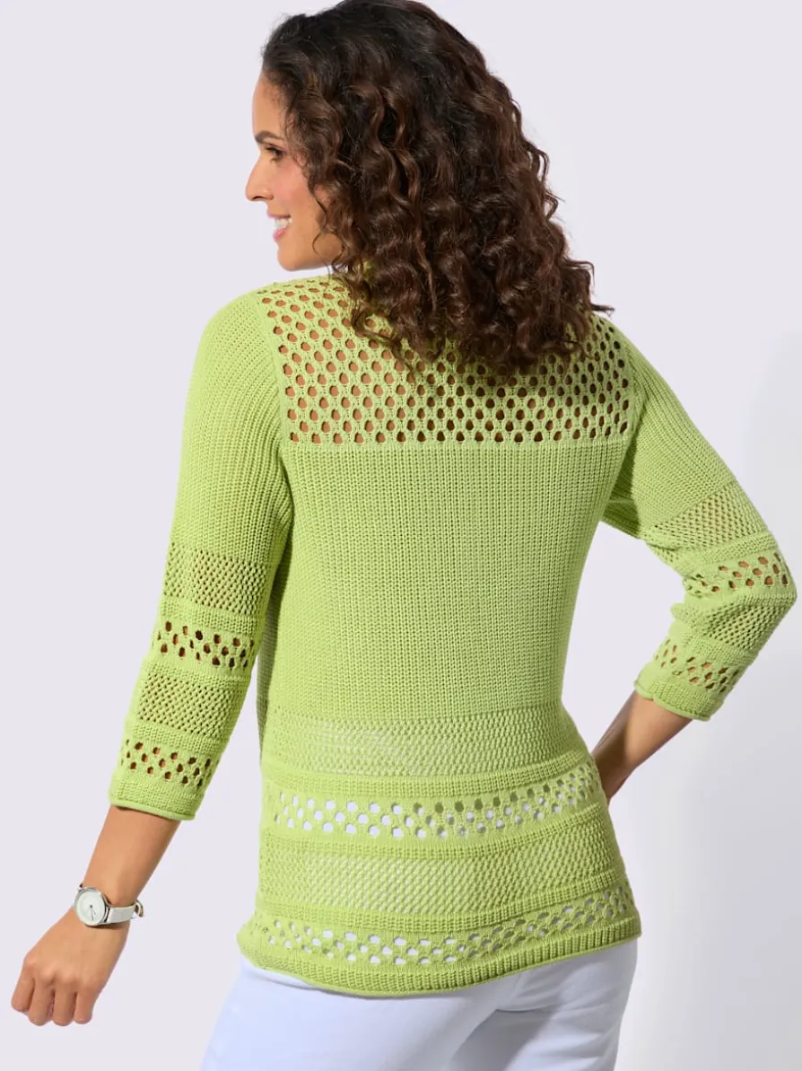 Pull ajouré 50% coton