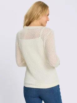 Pull ajouré motif ajouré léger